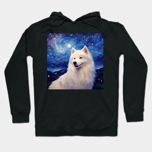 Majestatic Samoyed at Night Hoodie